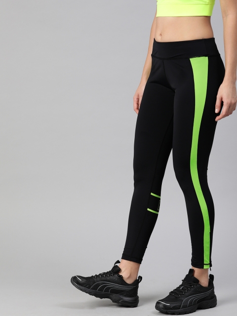 

HRX by Hrithik Roshan Women Black Solid Rapid Dry Antibacterial Training Tights