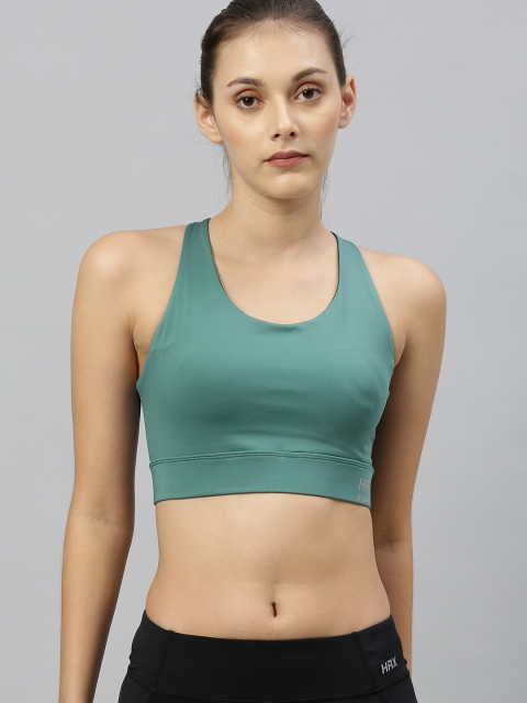 

HRX by Hrithik Roshan Sea Green Solid Medium Support Rapid-Dry Running Bra WKR-1511-B