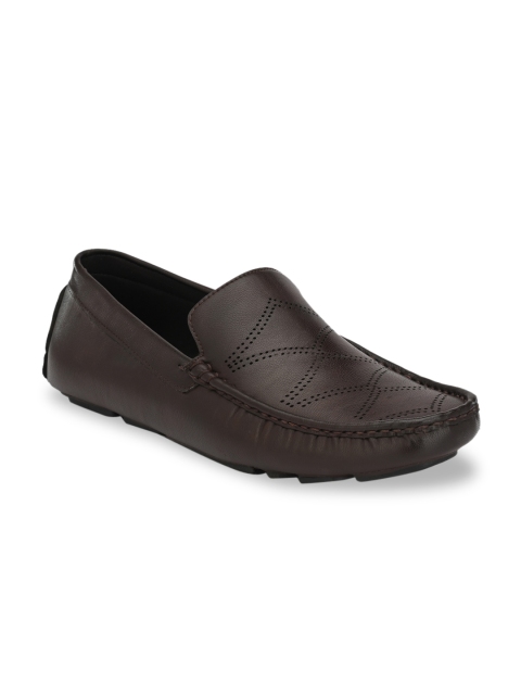 

Azzaro Black Men Brown Driving Shoes