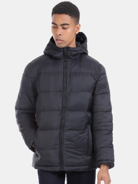 

GAP Men Black Solid Hooded Heavyweight Puffer Jacket