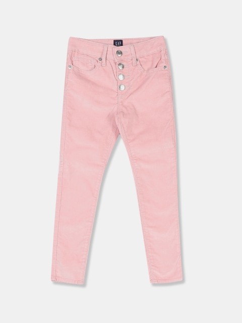 

GAP Girls Pink Skinny Fit High Rise Velvet Clean Look Stretchable Jeans