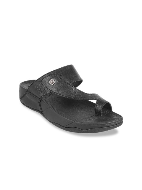 

Metro Men Black Leather Comfort Sandals