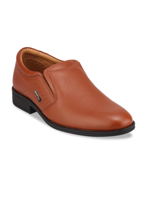

Red Chief Men Tan Brown Solid Leather Formal Slip-Ons