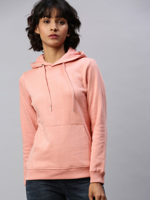 

Chemistry Women Pink Solid Hooded Pullover Sweatshirt