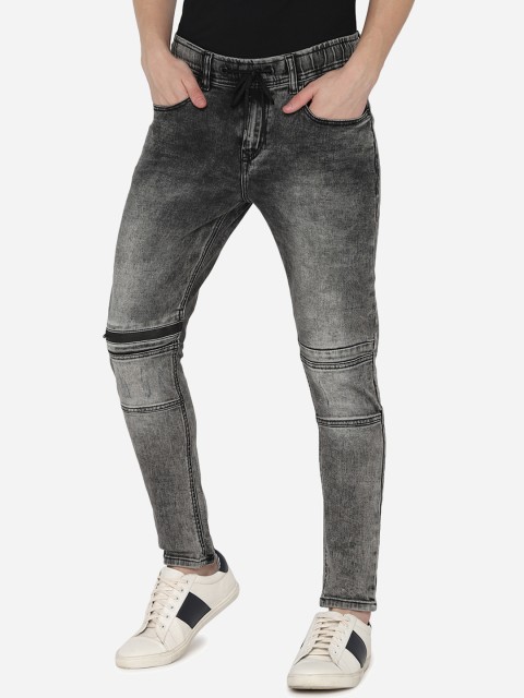 

SKULT by Shahid Kapoor Men Grey Skinny Fit Mid-Rise Clean Look Stretchable Jeans