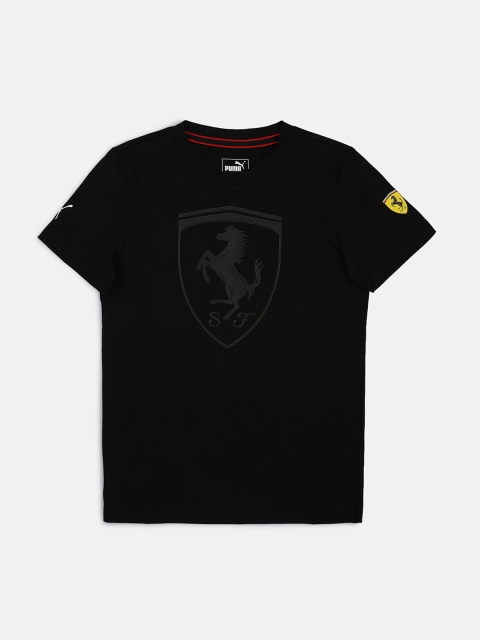 

PUMA Motorsport Boys Black Printed Round Neck Tshirt