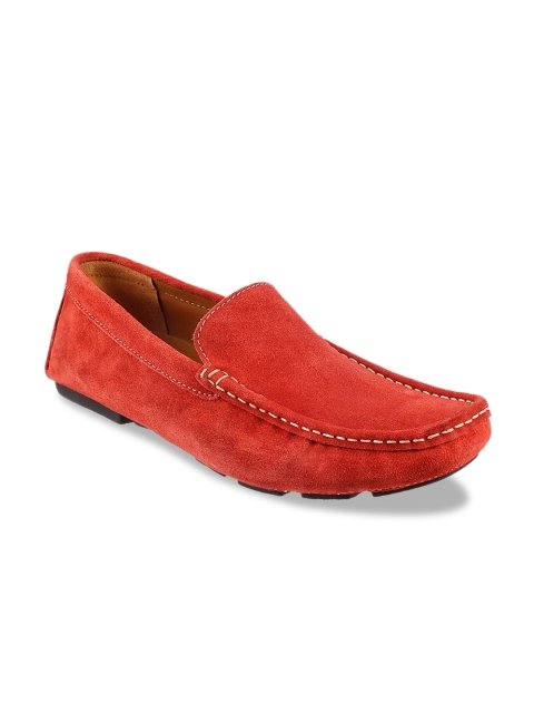 

Metro Men Red Leather Driving Shoes