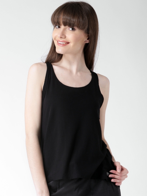 

FOREVER 21 Black Twisted Racerback Tank Top