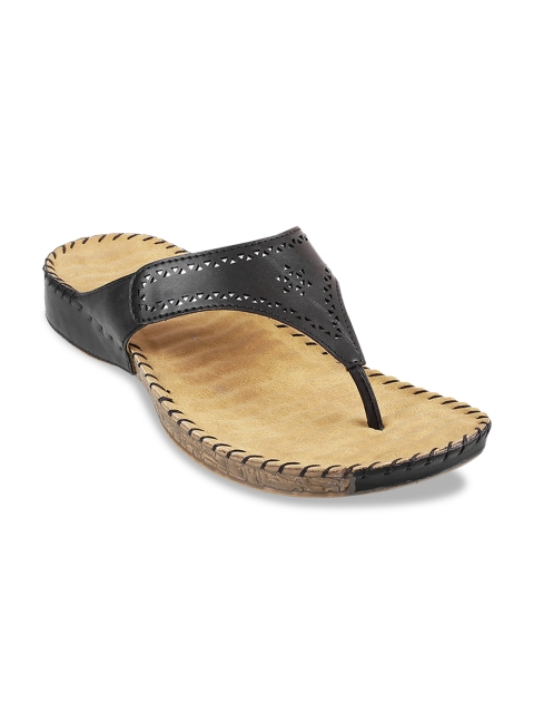 

Metro Women Black Laser Cuts Open Toe Flats