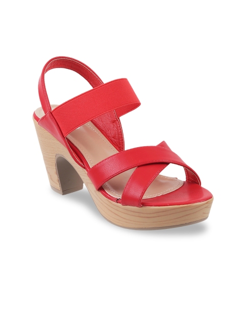 

Metro Women Red Solid Block Heels