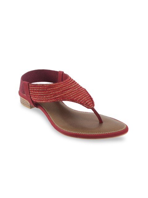 

Metro Women Maroon Woven Design Heels