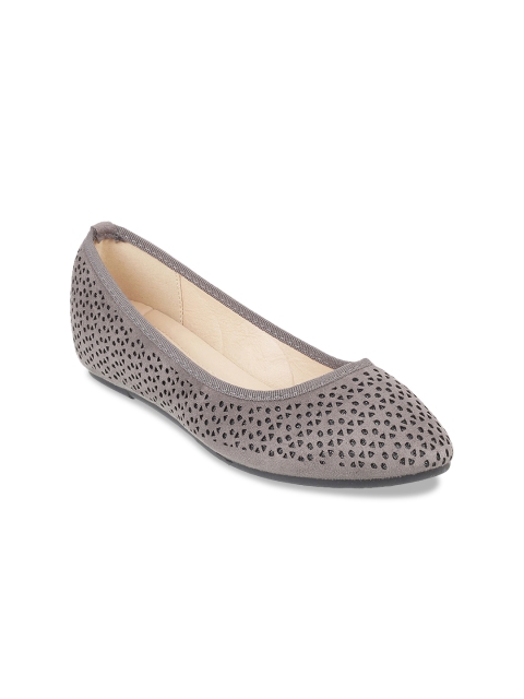 

Mochi Women Grey Embellished Ballerinas