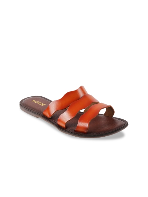 

Mochi Women Orange Solid Open Toe Flats