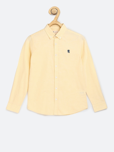 

Red Tape Boys Yellow Regular Fit Solid Casual Shirt