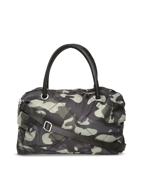 

red pout Black & Green Printed Handheld Bag