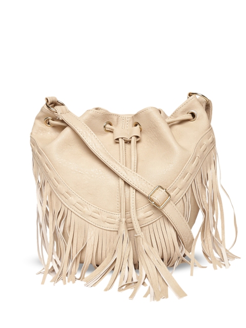 

red pout Beige Solid Sling Bag
