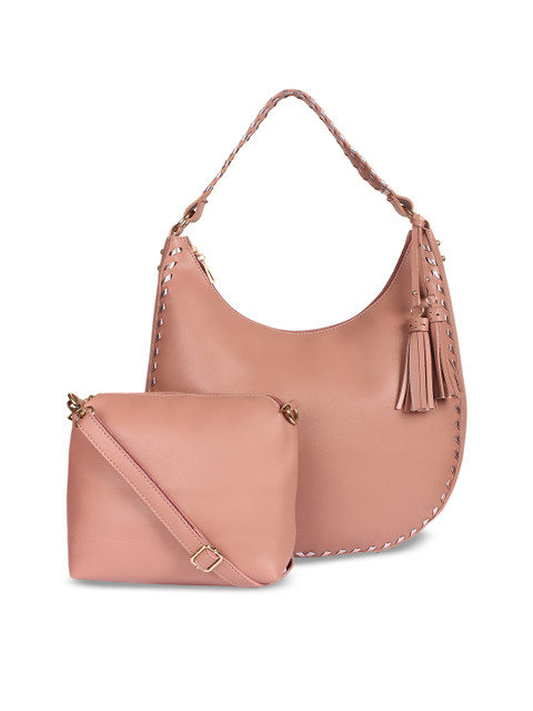 

red pout Pink Solid Hobo Bag