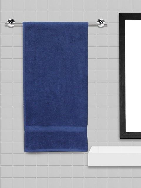 

WELHOME Unisex Teal Blue Solid 380 GSM Bath Towel