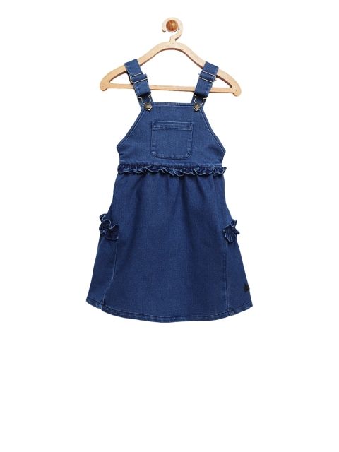 

Cherry Crumble Girls Blue Denim Fit and Flare Dress