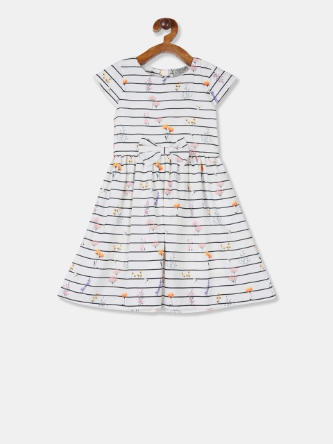 

Cherokee Girls White Striped Fit and Flare Dress