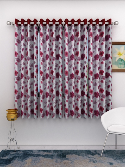 

Athom Trendz Multicoloured Set of 4 Window Curtains, Multi
