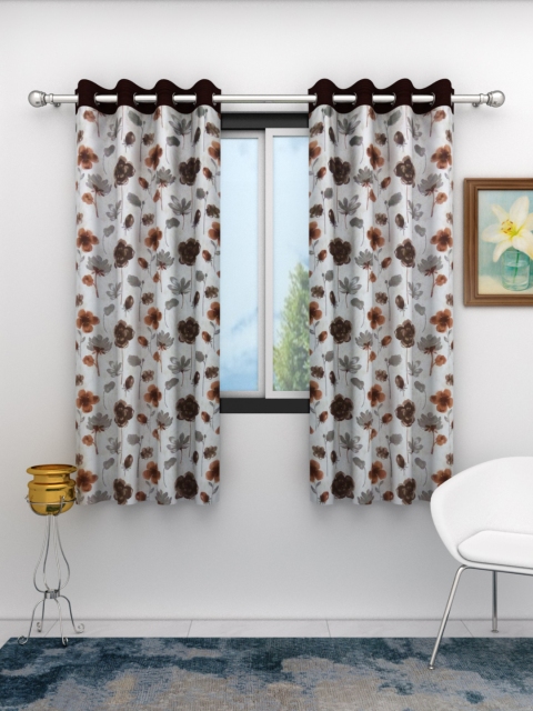 

Athom Trendz Multicoloured Set of 2 Window Curtains, Multi