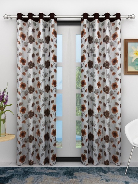 

Athom Trendz Multicoloured Set of 2 Door Curtains, Multi