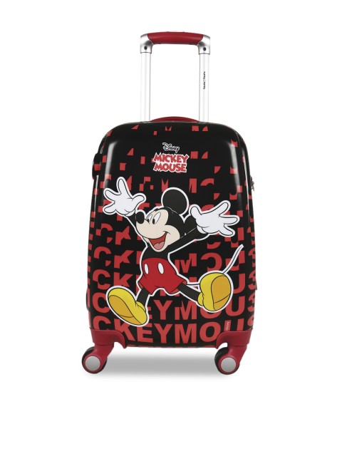 

HUMTY DUMTY Boys Black & Red Mickey Mouse Printed Hard-Sided Cabin Trolley Suitcase