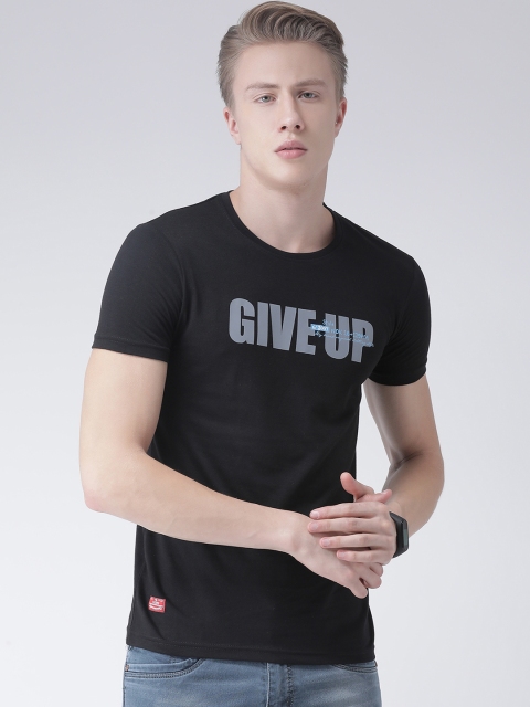 

COBB Men Black Printed Round Neck T-shirt
