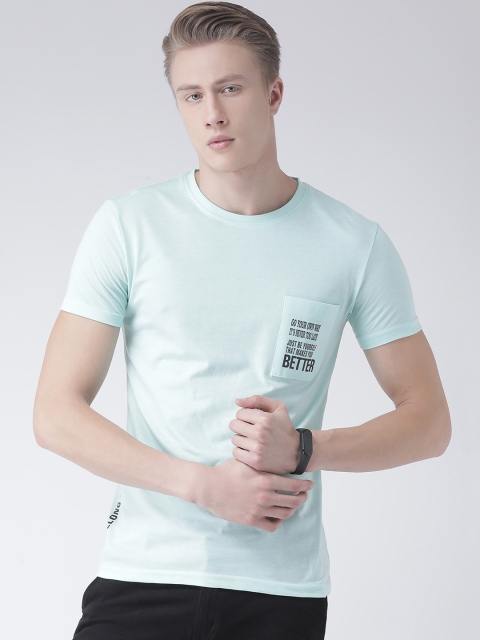 

COBB Men Green Solid Round Neck T-shirt
