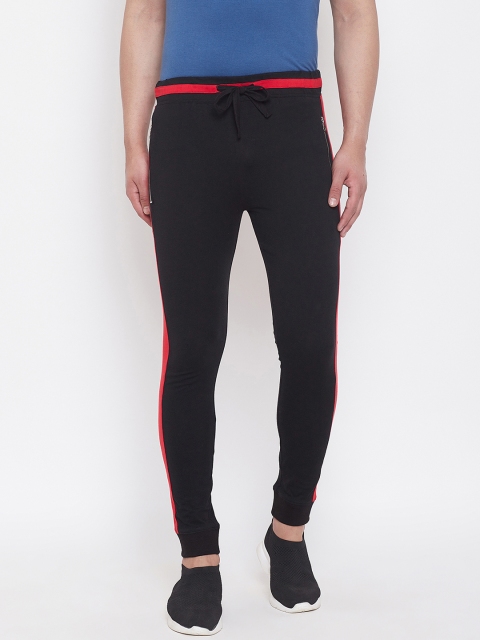 

GRITSTONES Men Black & Red Solid Joggers