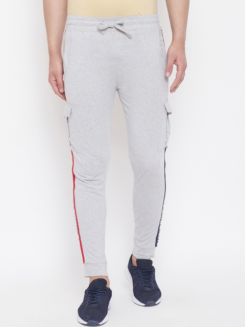

GRITSTONES Men Grey Melange Solid Slim-Fit Joggers
