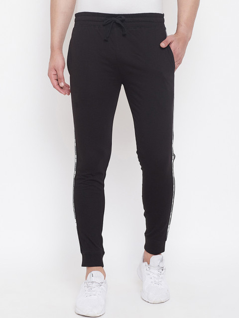 

GRITSTONES Men Black Solid Slim-Fit Joggers