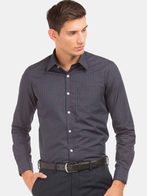 

Arrow Men Blue Slim Fit Checked Formal Shirt