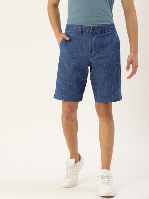 

GAP Men Blue Self Design Regular Fit Regular 10" Vintage Shorts