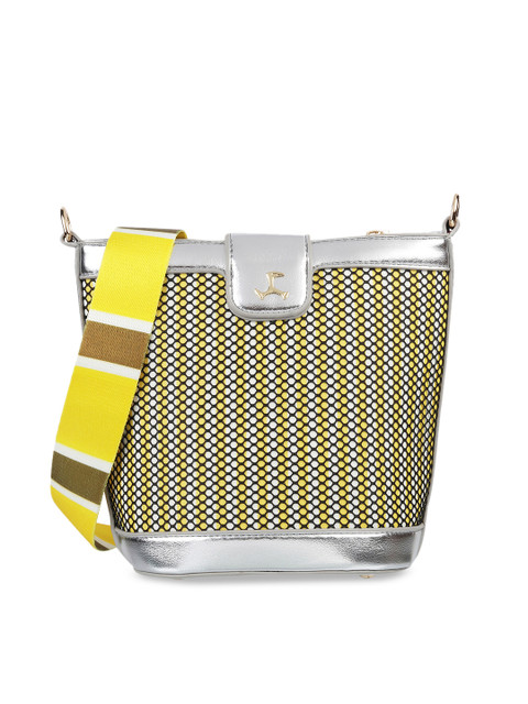 

Mochi Yellow & Black Printed Sling Bag