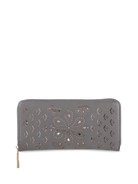 

Metro Grey Textured Cut Work Purse Clutches