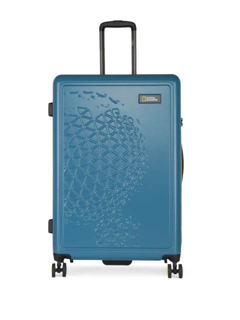 

National Geographic Unisex Blue Globe ABS Large Trolley Suitcase