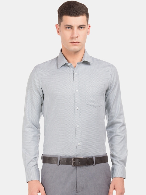

Arrow Men Grey Slim Fit Self Design Casual Shirt