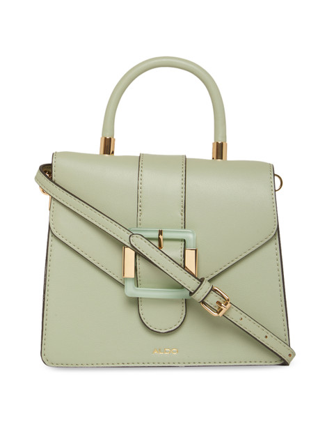 

ALDO Green Solid Handheld Bag