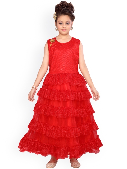 

Aarika Girls Red Embellished Maxi Dress