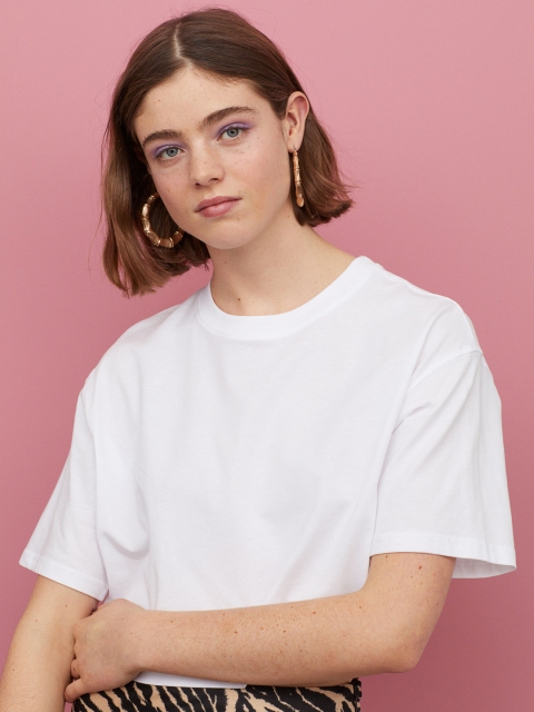 

H&M Women White Cropped T-Shirt