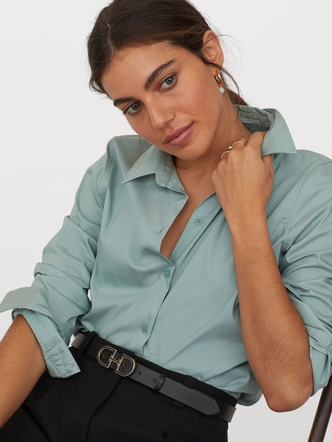 

H&M Green Stretch Shirt