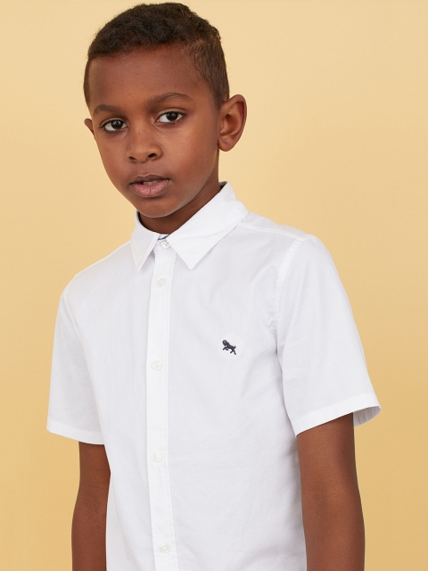 

H&M Boys White Short-Sleeved Cotton Shirt