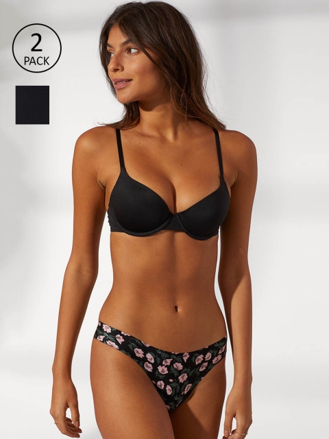 

H&M Women 2-Pack Brazilian Briefs 0470789028, Black