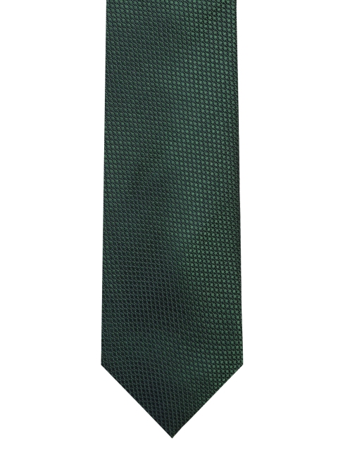 

Marks & Spencer Green Woven Design Silk Broad Tie