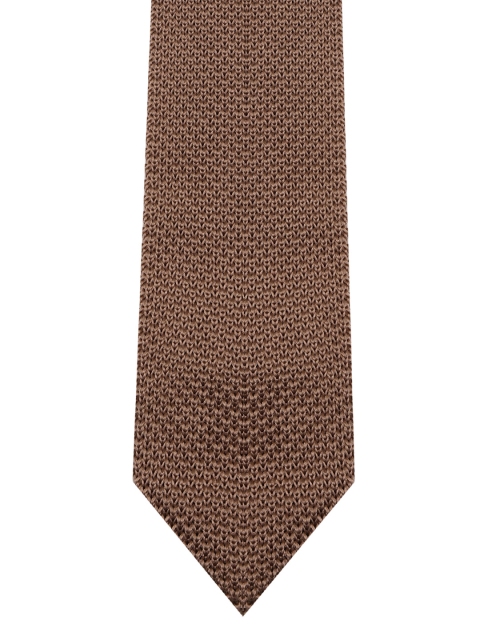 

Marks & Spencer Brown Woven Design Silk Broad Tie