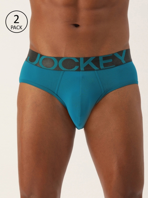 

Jockey Men Blue & Grey Melange Ultra Soft Briefs With Innerwear Vest