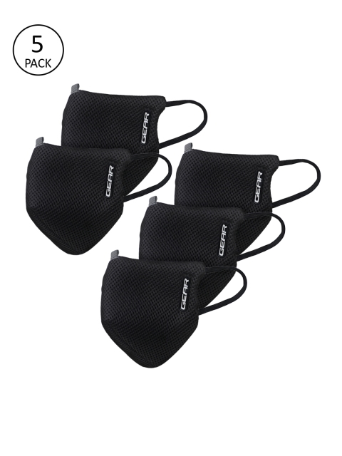 

Gear Adults Black OxyPro Pack of 5 Reusable 3-Layer Anti-Pollution Outdoor Masks