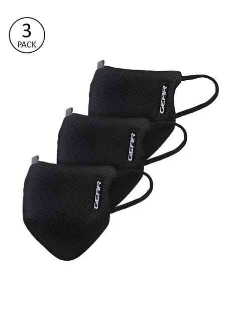 

Gear Adults Black OxyPro Pack of 3 Reusable 3-Layer Anti-Pollution Outdoor Masks